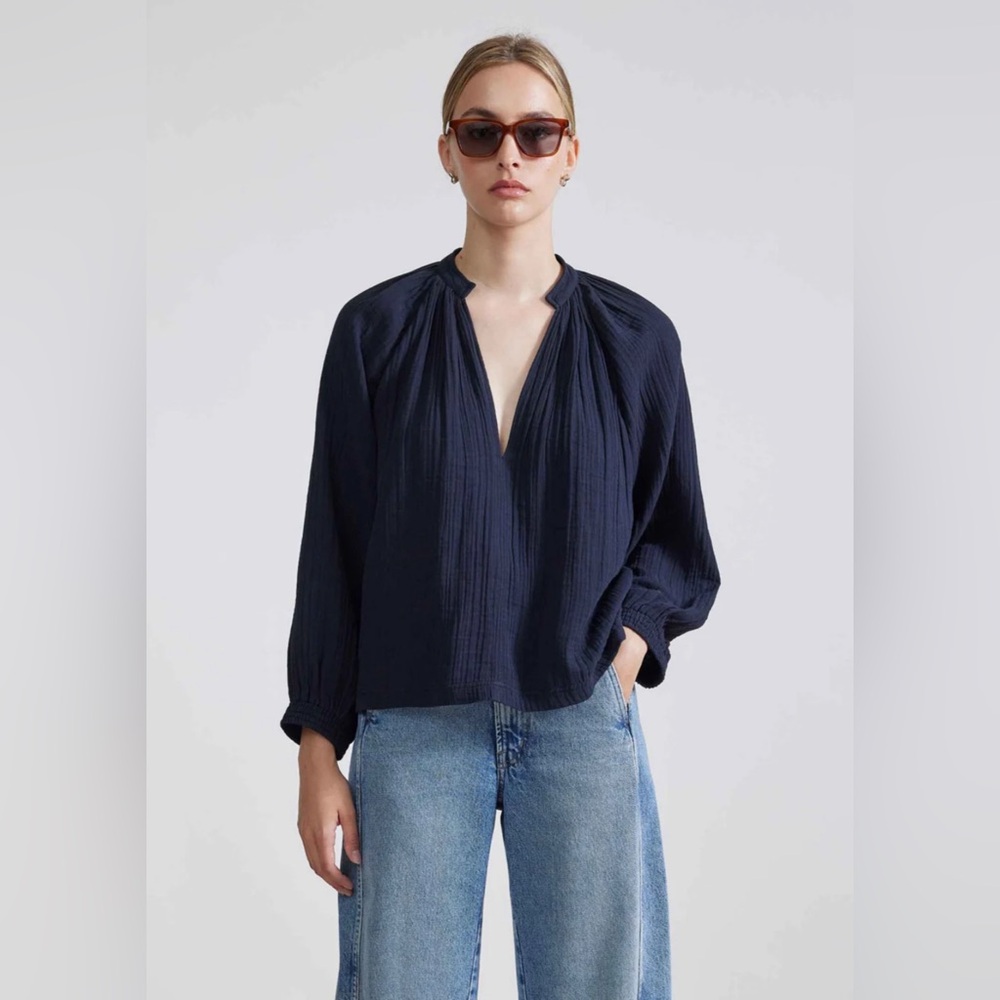 Apiece Apart AADA Shirred Top Black XXS